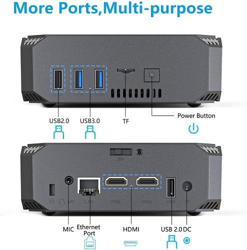 Acepc AK1 Mini PC Intel Celeron J3455, 6GB RAM/120GB-Paykobo