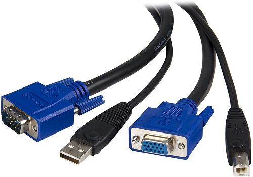StarTech.com 15 ft. USB+VGA 2-in-1 KVM Switch Cable