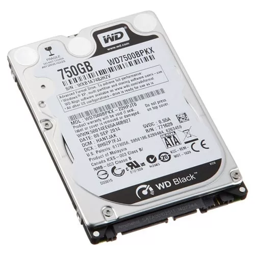 WD WD7500BPKX Black 750GB SATA Hard Drive w/ 7200RPM 6Gb/s 16MB Cache