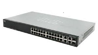 Cisco SG500-28MPP 24-Port Managed Stackable Gigabit PoE+ Switch w/ 2x Combo & 2x 1GE/5GE SFP Ports (740W) 500 Series