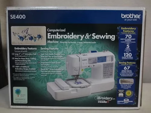 Buy Brother SE400 Computerized Embroidery and Sewing Machine