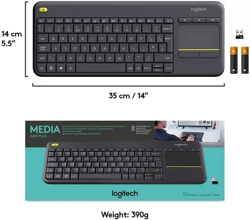 warm bemanning campagne Buy Logitech K400 Plus Wireless Keyboard - With Touchpad, TV Keyboard for  PC-connected TV, Windows, Android, Chrome OS, Laptop Online In Nigeria |  Paykobo.com