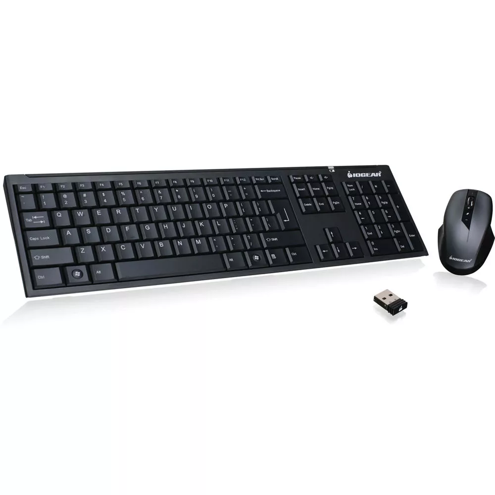 Iogear Long-Range 2.4 GHz Wireless Keyboard and Mouse Combo