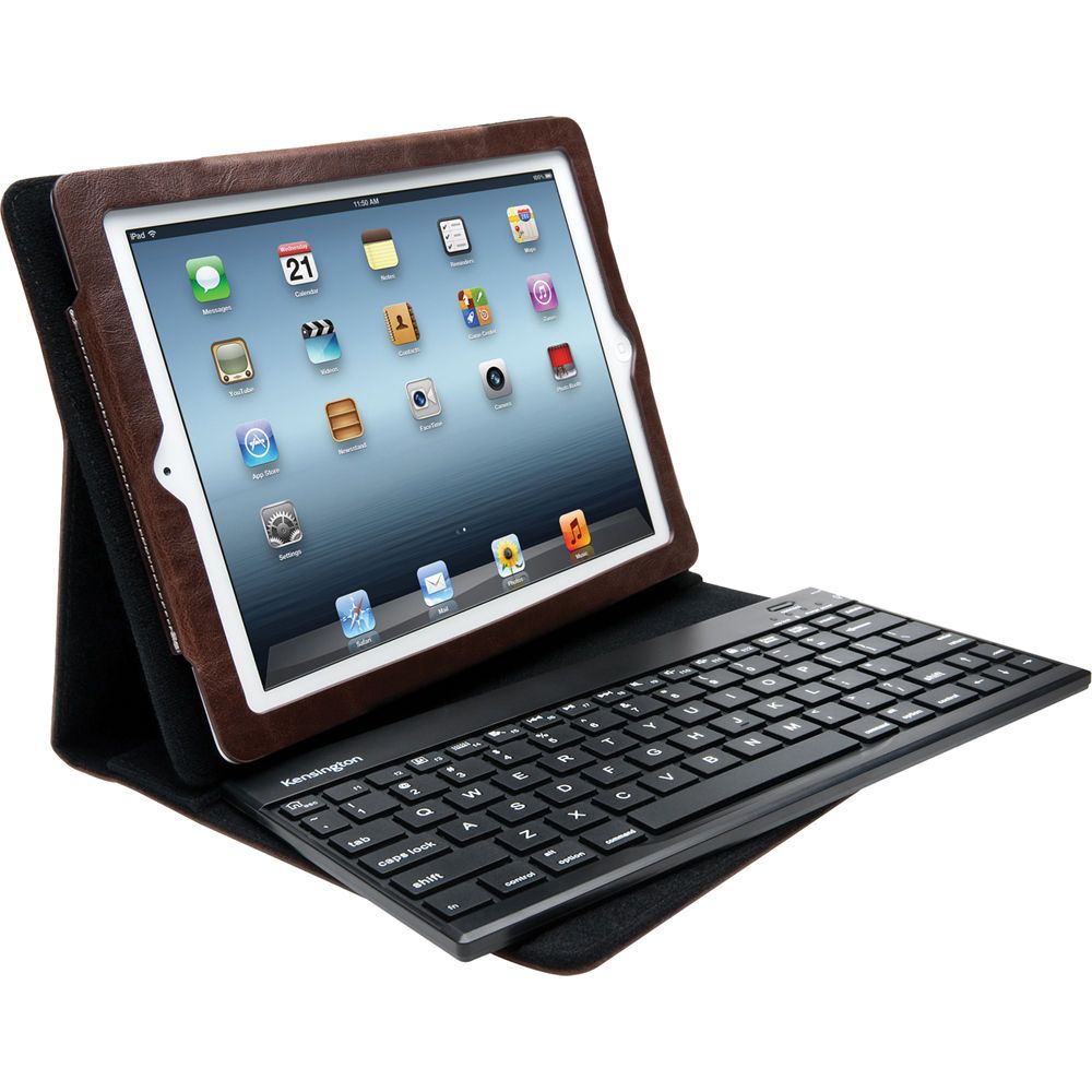Kensington KeyFolio Pro 2 Removable Keyboard, Case and Stand (Dark Brown)