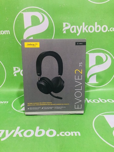 Buy Jabra Evolve2 75 PC Wireless USB C MS Headset Active Noise Cancelling USB C Bluetooth Adapter Black Online In Nigeria Paykobo Paykobo