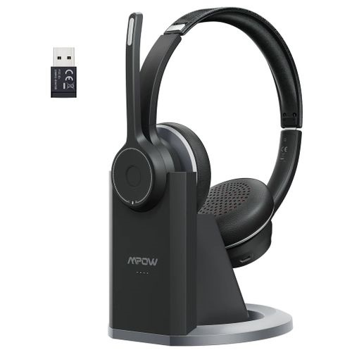 Buy Mpow HC5 Pro Bluetooth Headset with Charging Base Online In